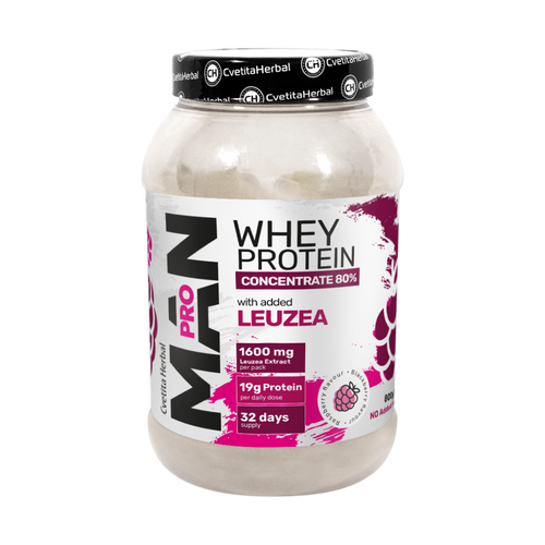 Суроватъчен Протеин с Левзея и Папая Ензими - MAN PRO WHEY CONCENTRATE (800 gr)