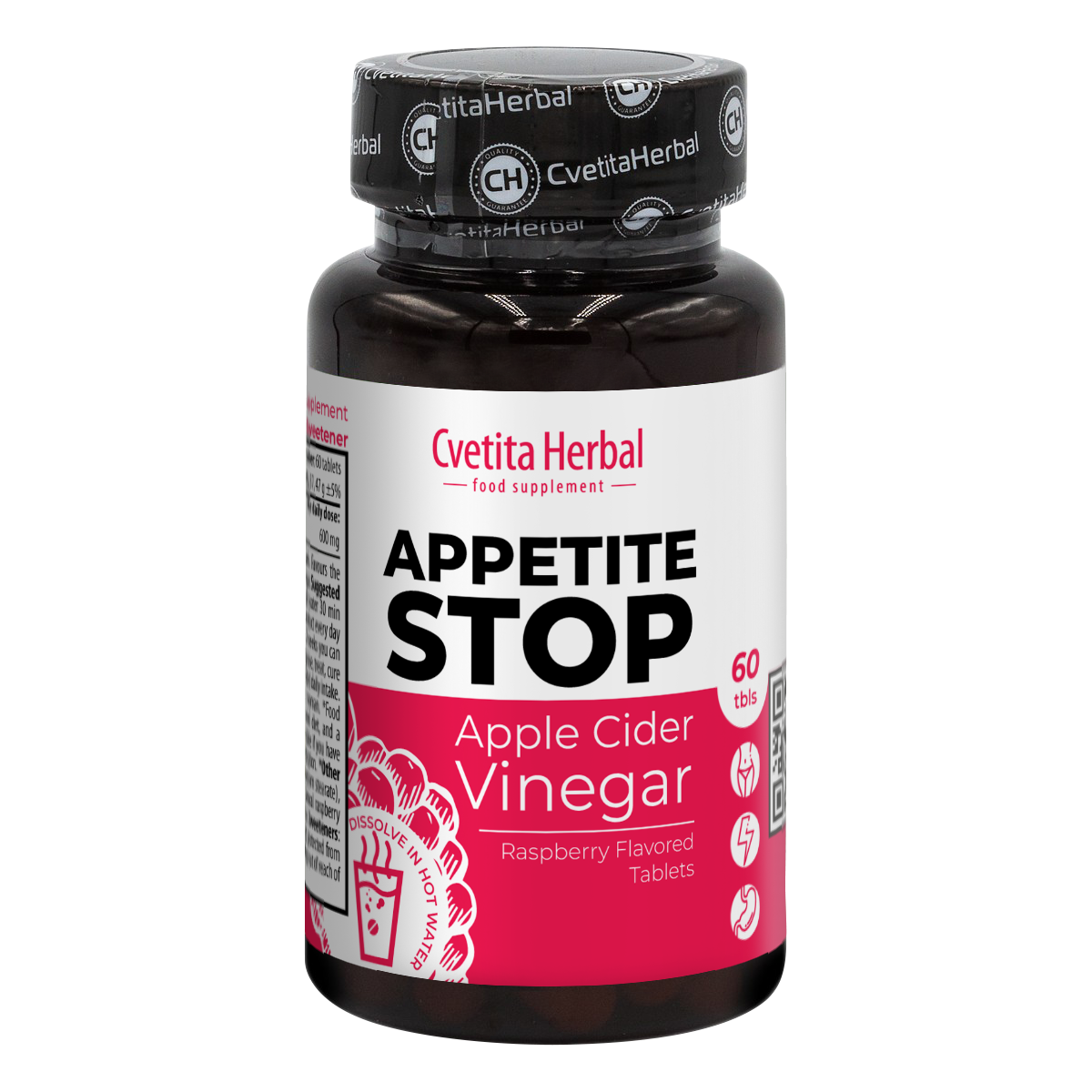 Ябълков Оцет "Малина" - Appetite Stop (60 табл.)