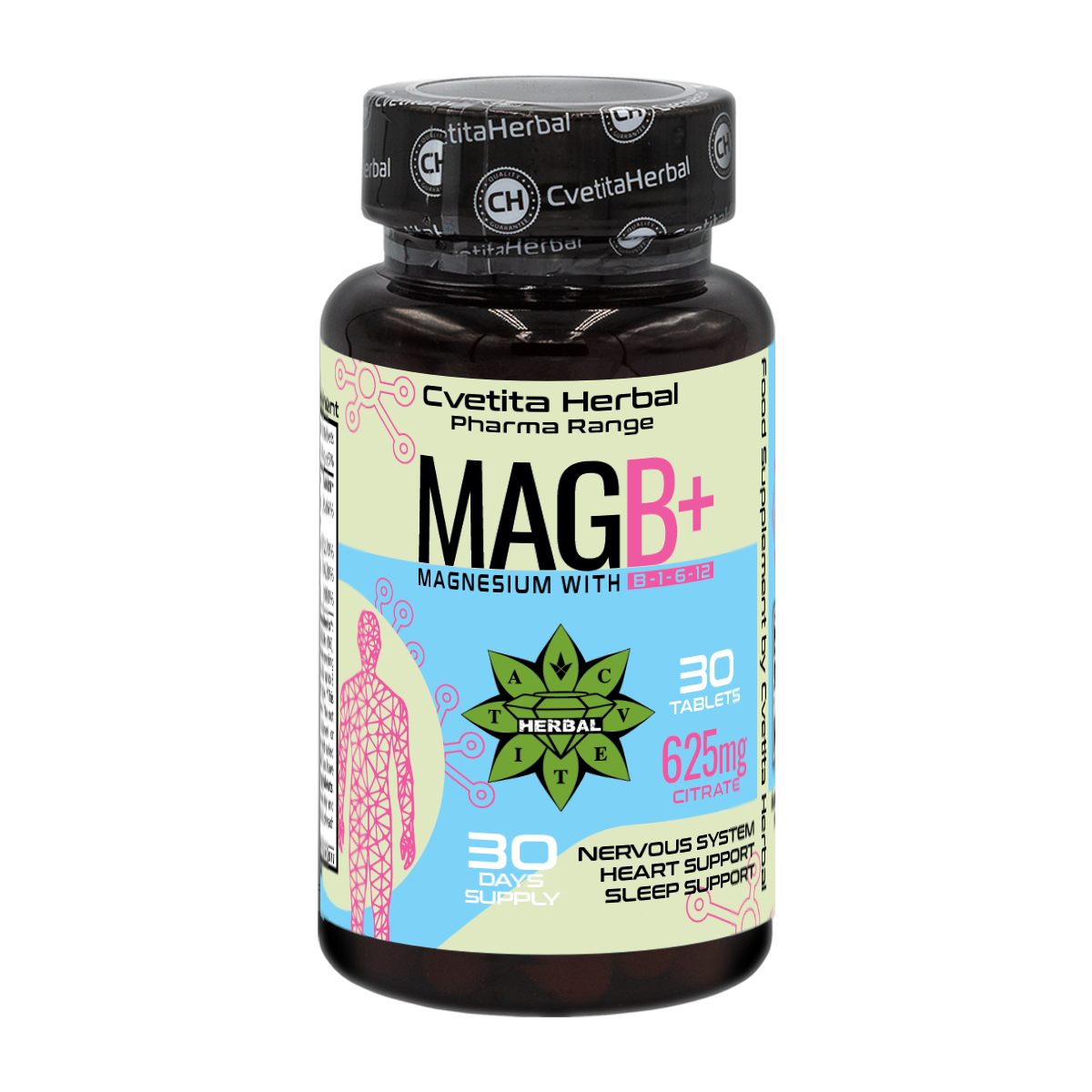 Магнезий с б комплекс- Цветита Хербал - MAG B+