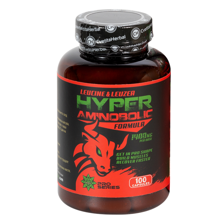 Левцин и Левзея - Hyper Aminobolic (100 капсули)