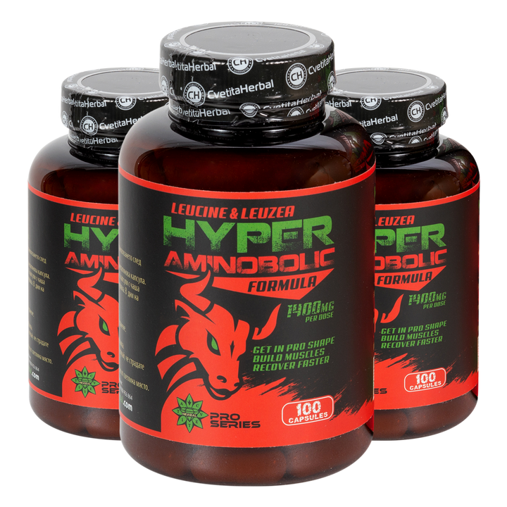 Левцин и Левзея - Hyper Aminobolic (100 капсули)
