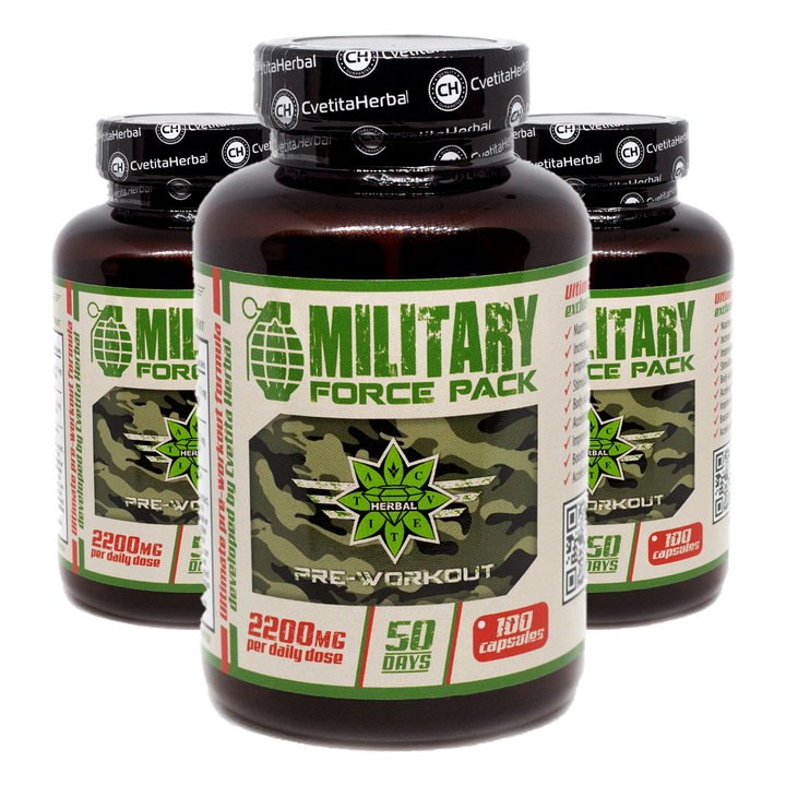Билки и Аминокиселини - Military Force Pack (100 капс. х 1100 mg)