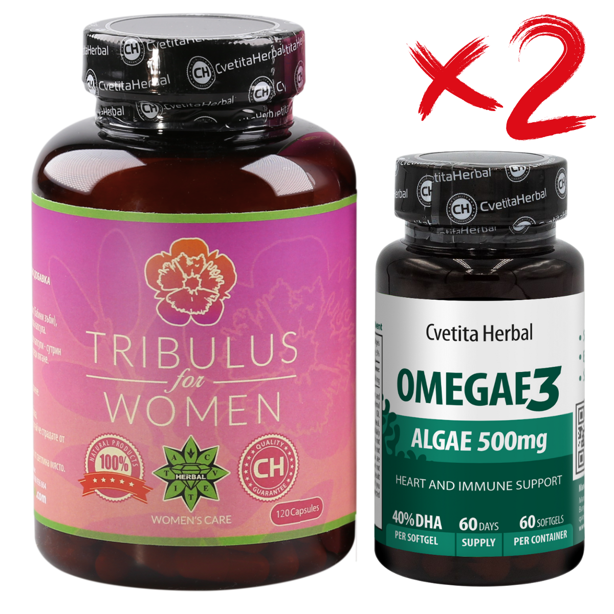 КОМБО ПАКЕТ ЗА ЖЕНИ: Tribulus Women + Omegae 3