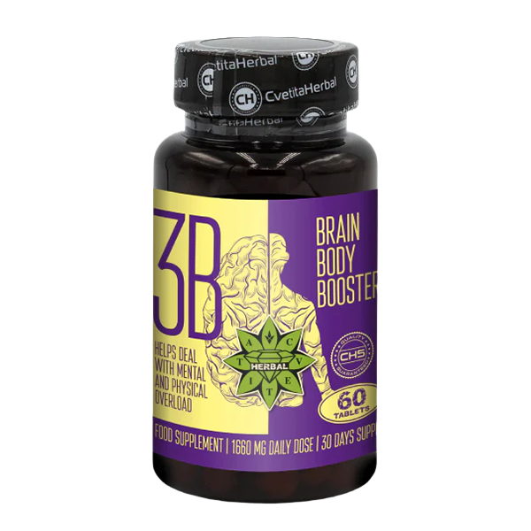 Таурин и Сибирски Женшен - Brain Body Booster (60 таблетки х 1660 mg) 1br