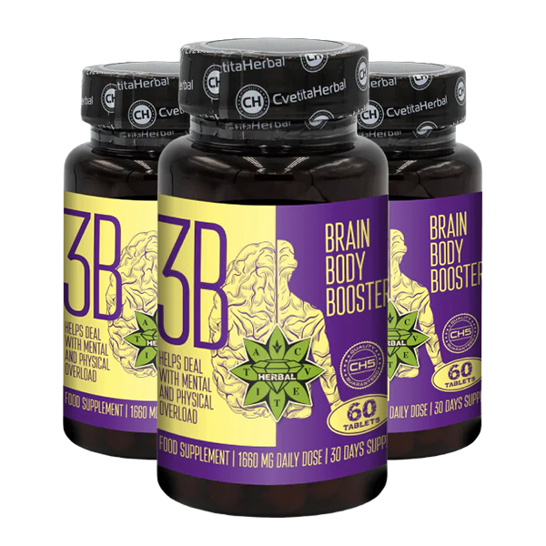 Таурин и Сибирски Женшен - Brain Body Booster (60 таблетки х 1660 mg) 2+1