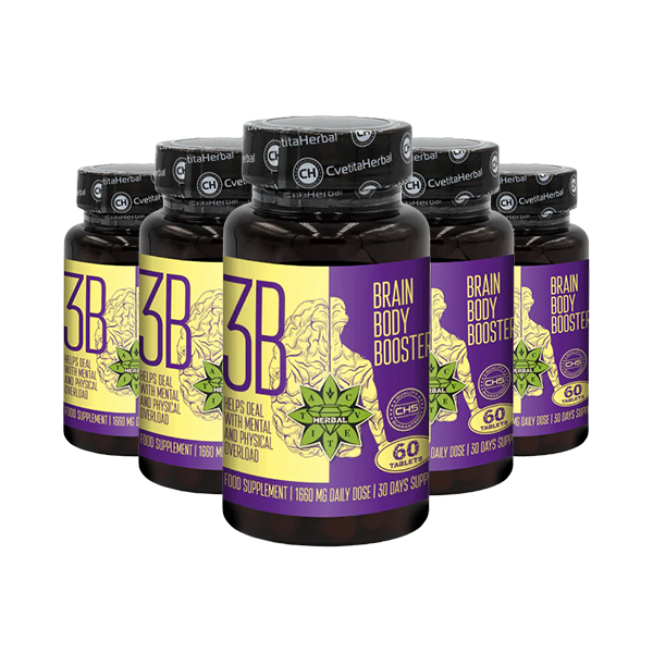 Таурин и Сибирски Женшен - Brain Body Booster (60 таблетки х 1660 mg) 3+2
