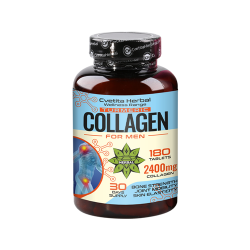 Kолаген с Куркума - Collagen Turmeric (180 таблетки х 2400 mg) 1br