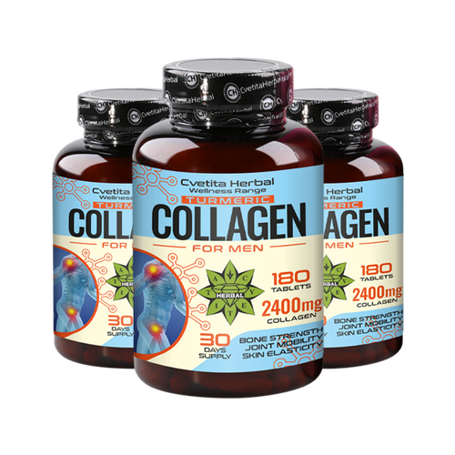 Kолаген с Куркума - Collagen Turmeric (180 таблетки х 2400 mg) 2+1