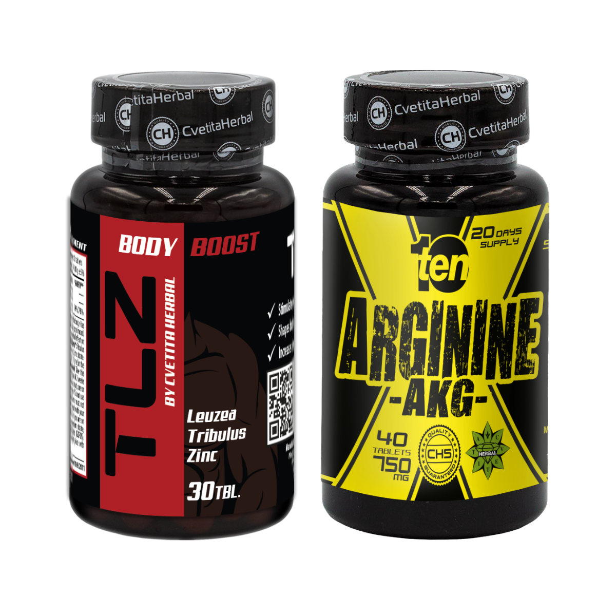 КОМБО ПАКЕТ:  TLZ (Трибулус, Левзея, Цинк) + ТЕН Аргинин 40 табл