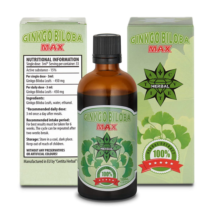 Екстракт Гинко Билоба – Ginkgo Biloba Max (100 ml)