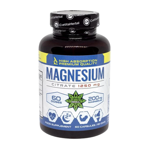 Магнезиев Цитрат (60 капсули x 1250 mg) 1br
