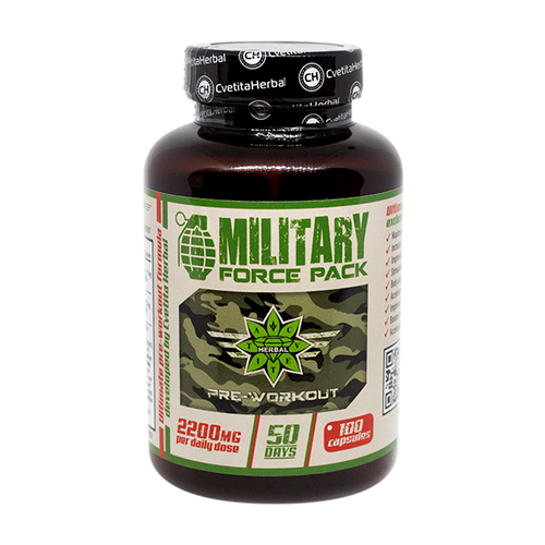 Билки и Аминокиселини - Military Force Pack (100 капс. х 1100 mg) 1br