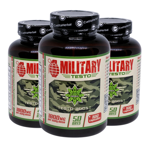 Military Testo (100 капсули х 900 mg) 2+1