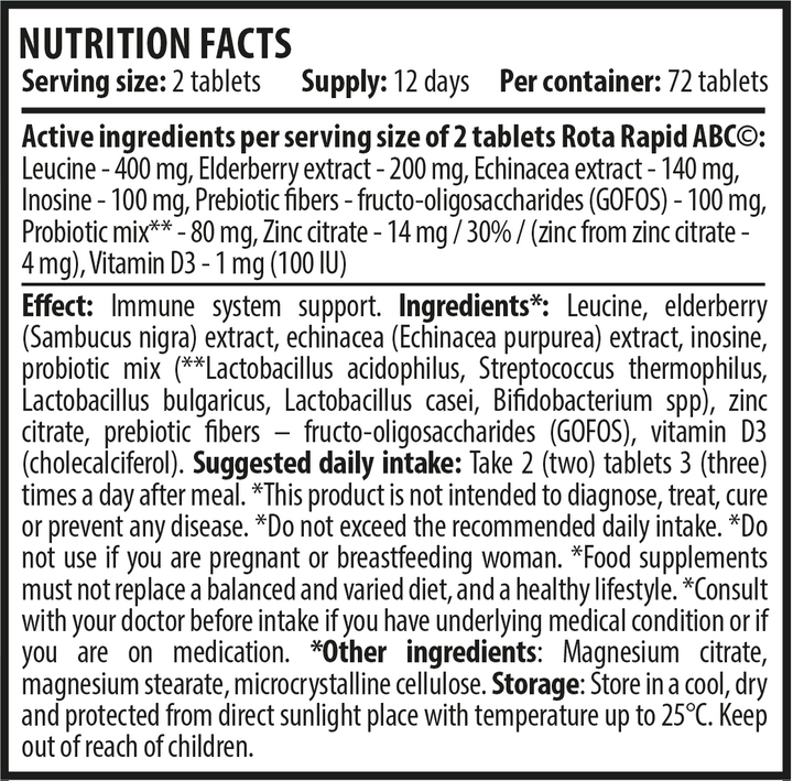 Рота Рапид АБЦ / Rota Rapid ABC (72 табл. х 757 mg)