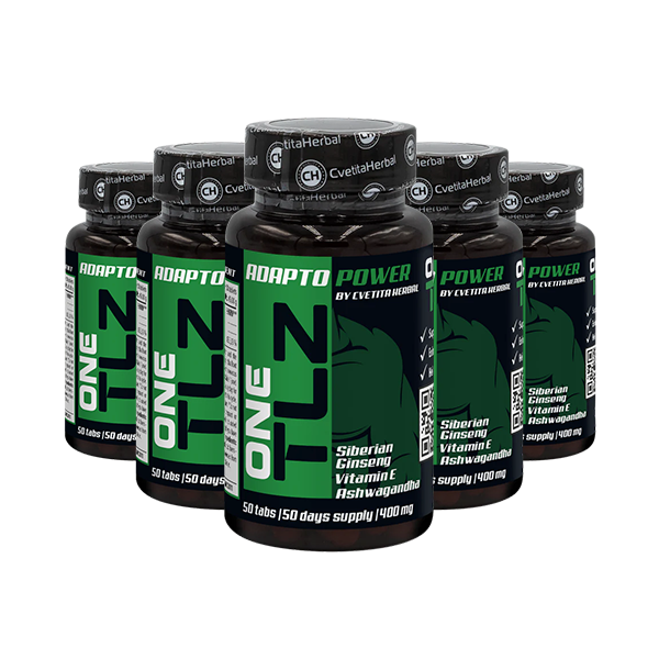 TLZ Adapto Power - Сибирски женшен, Ашваганда, Витамин Е (50 табл.) 3+2