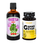 ЗДРАВЕ ЗА ЧЕРНИЯ ДРОБ: G SPIKE STOP 60 табс. + THISTLE MAX 100мл.