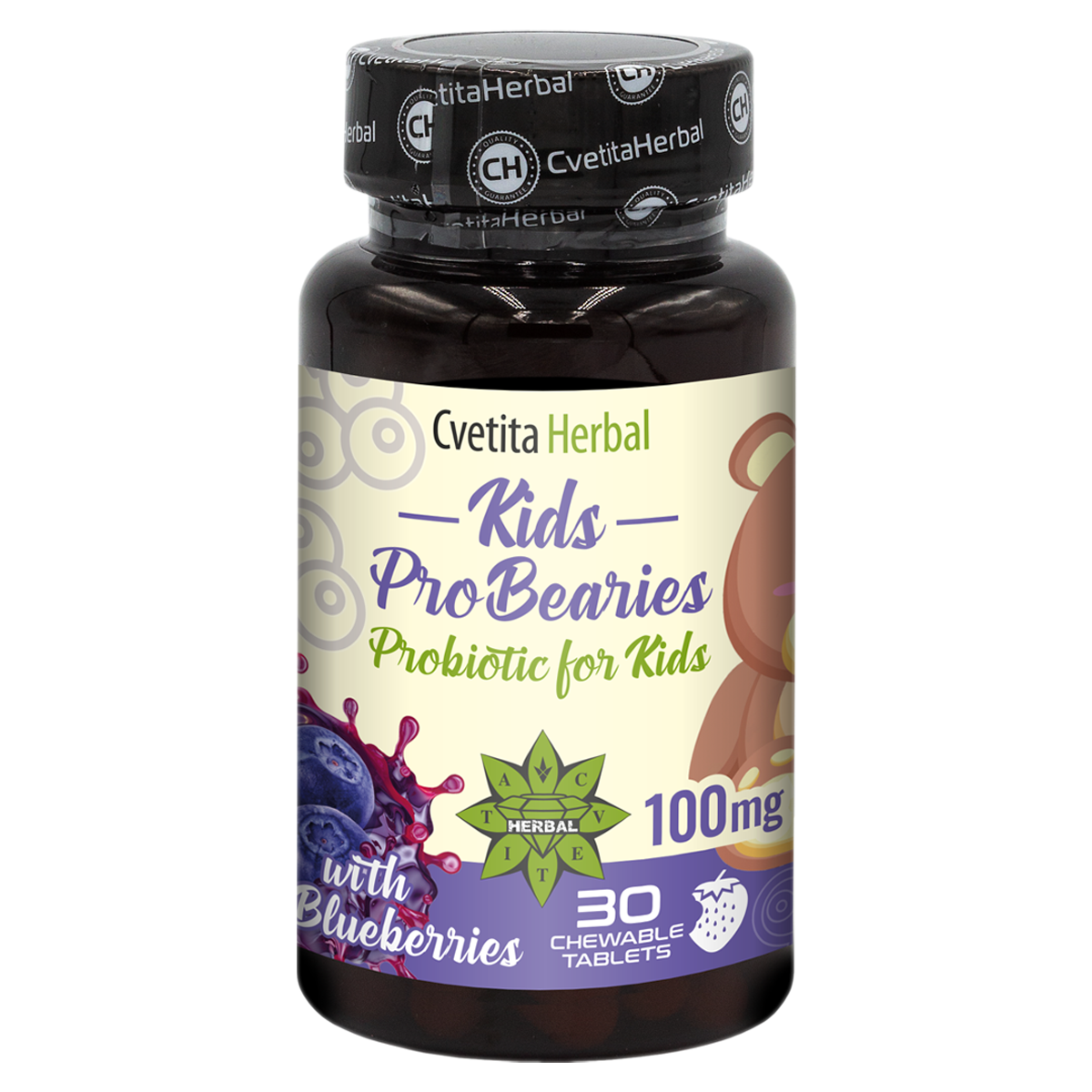 Пробиотик за Деца "Боровинки" - Kids ProBearies (30 таблетки)