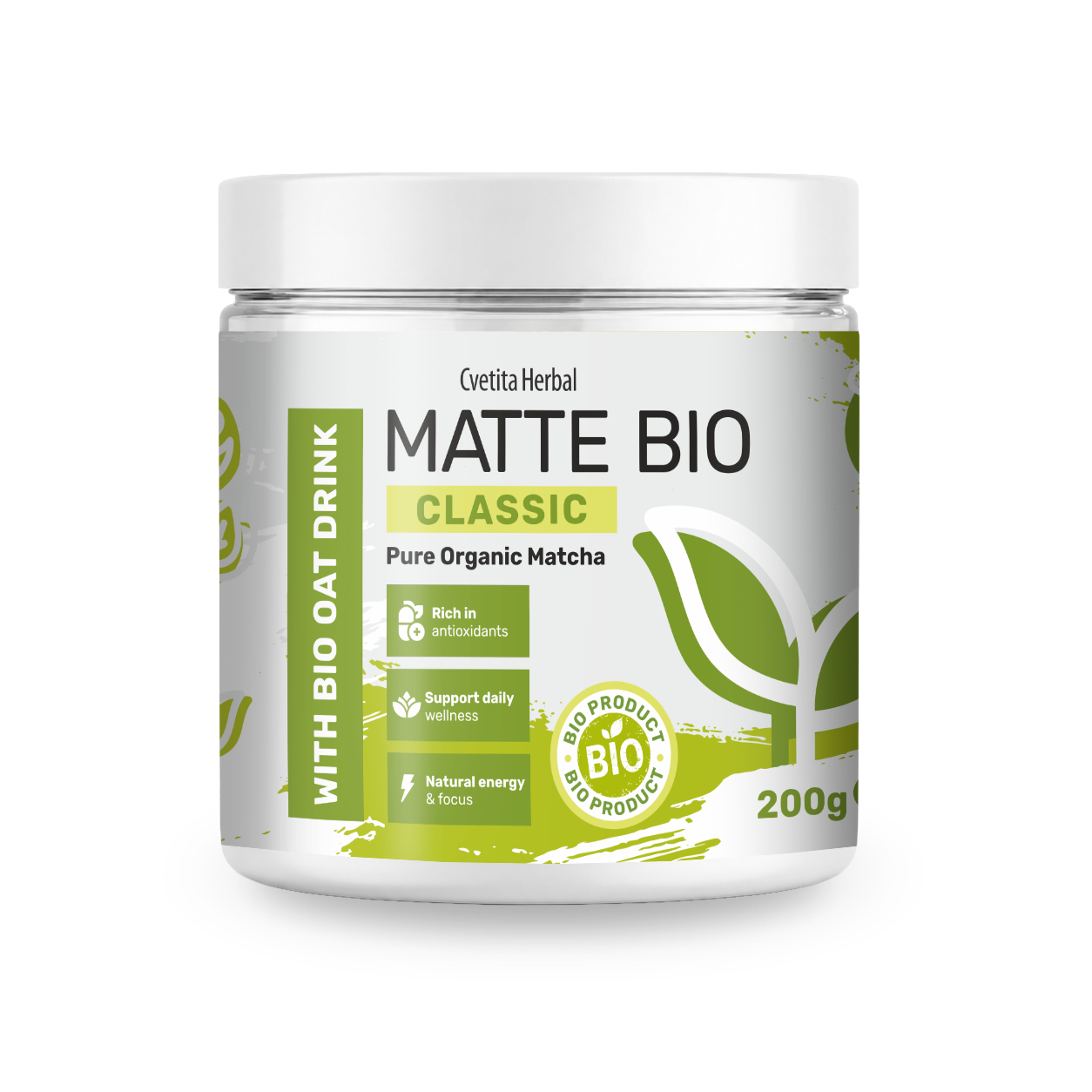 Matte Bio Classic - био матча на прах 200 г от Cvetita Herbal