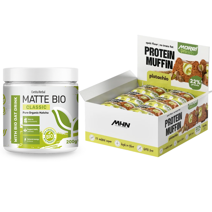 Matte Bio Classic и протеинови мъфини с шам фъстък MHN - комбо пакет