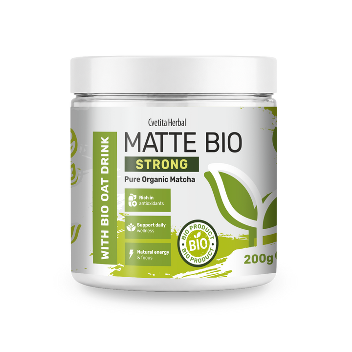 Matte Bio Strong - био матча на прах 200 г от Cvetita Herbal