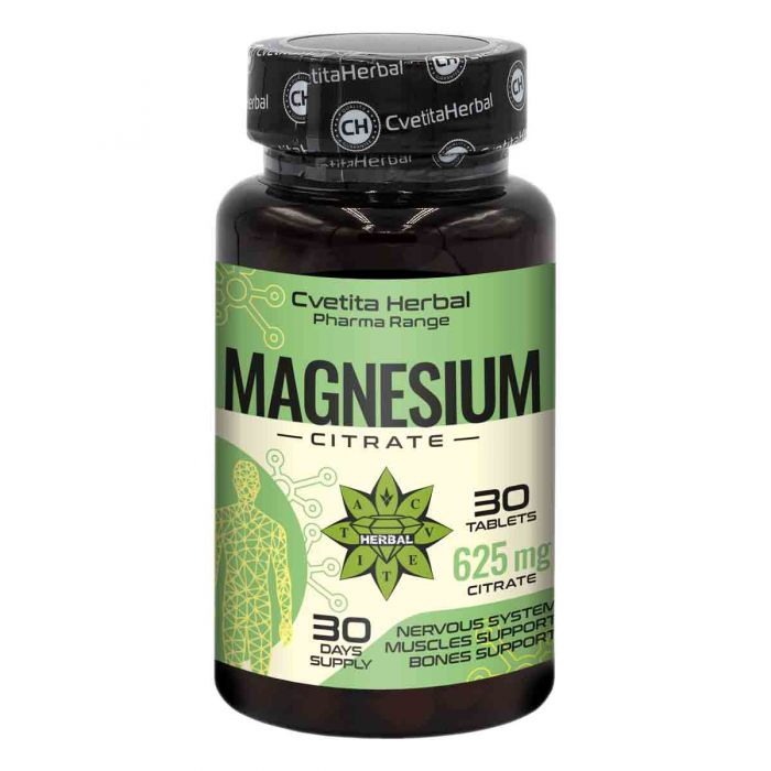 Магнезиев цитрат 625мг - Magnesium Citrate - 30 таблетки