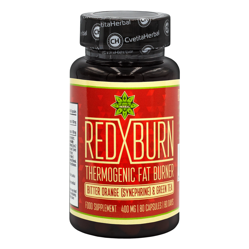 Екстракт Горчив Портокал и Зелен Чай – Red X Burn (80 капс. х 400 mg)