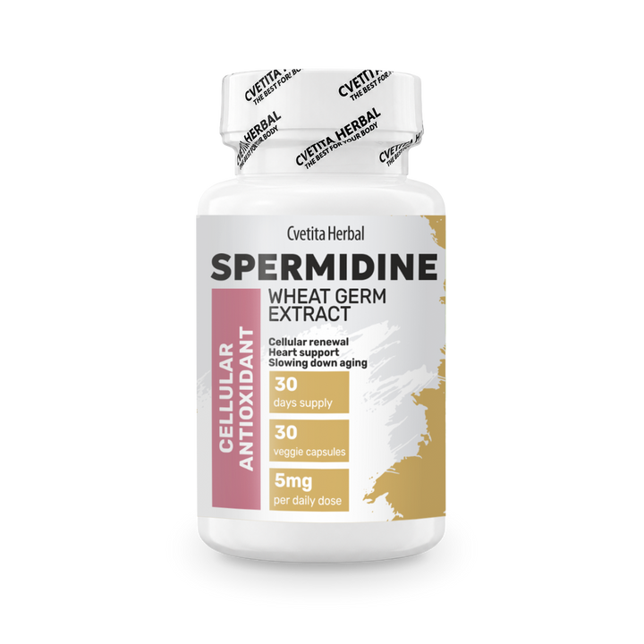 ╨б╨┐╨╡╤А╨╝╨╕╨┤╨╕╨╜ - Spermidine, ╨Х╨║╤Б╤В╤А╨░╨║╤В ╨╛╤В ╨Я╤И╨╡╨╜╨╕╤З╨╡╨╜ ╨Ч╨░╤А╨╛╨┤╨╕╤И (30 ╨║╨░╨┐╤Б╤Г╨╗╨╕)