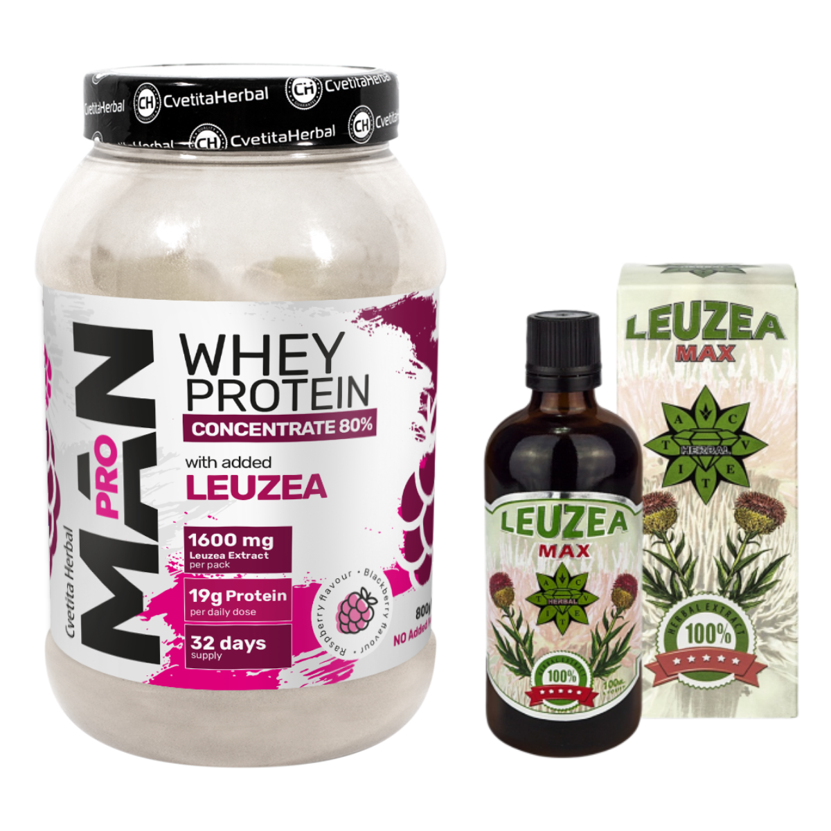 Суроватъчен протеин MAN PRO с Левзея Макс 100 мл Промоционален пакет