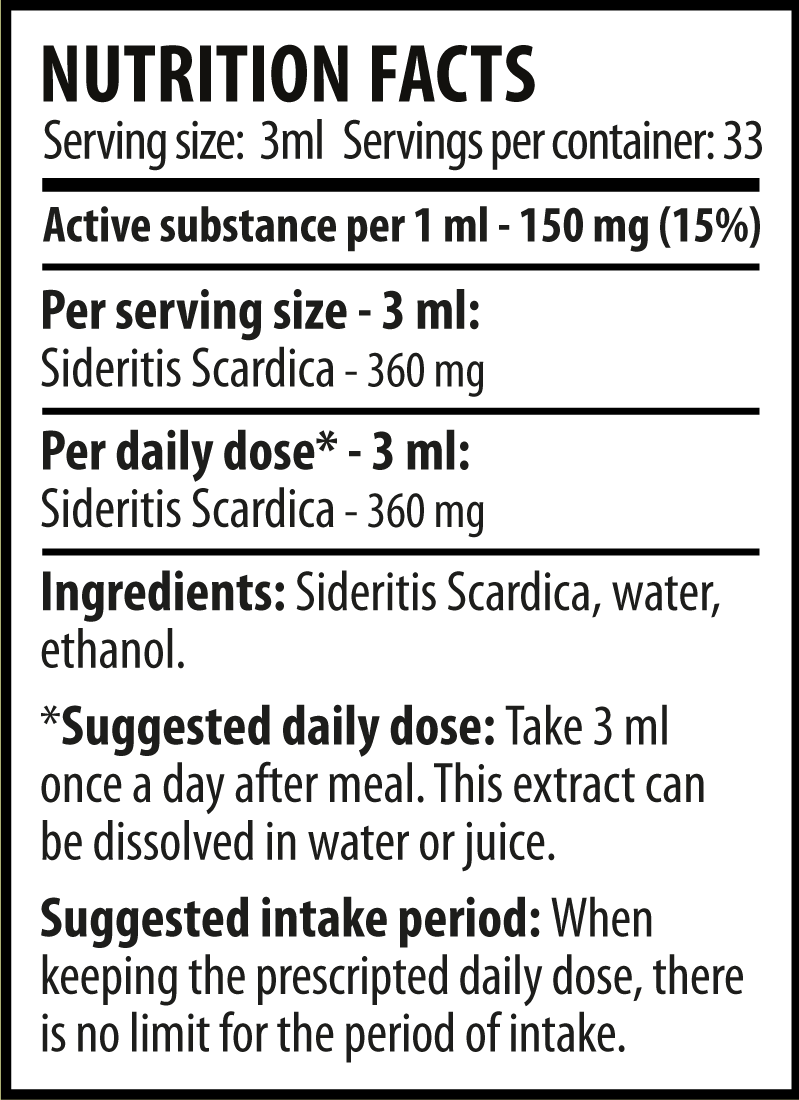 Mursala Tea Max Nutrition Facts EN