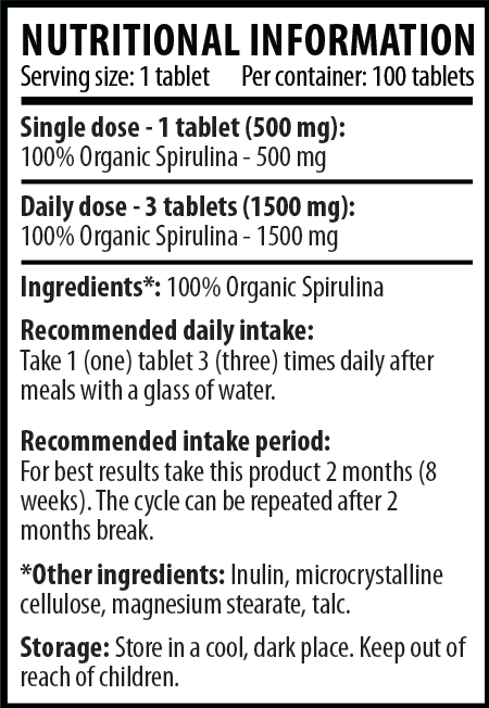 Spirulina Box Nutrition Facts EN web